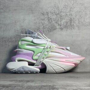 Balmain "Multicolor" Unicorn Low-Top Leather Height-Booster